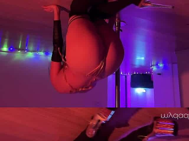 The striptease went well: I showed her how to dance on my DONG
