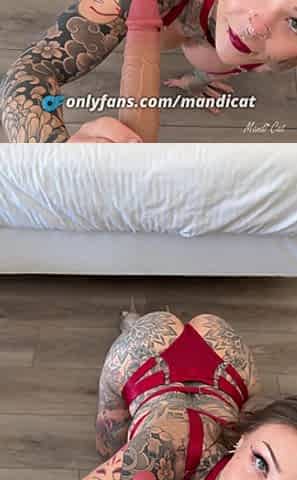 Taut Inked Snatch Mandi Cat Supplicates for Thick BBC Anal Cum