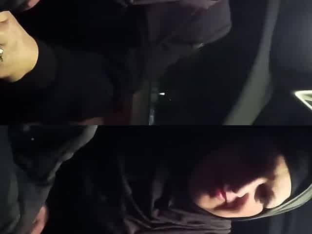 A Muslim Married Slut Sucked Her Lover's Dick in a Parking Lot and Swallowed His Cum