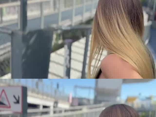 Cheating wife gets banged on her hotel balcony