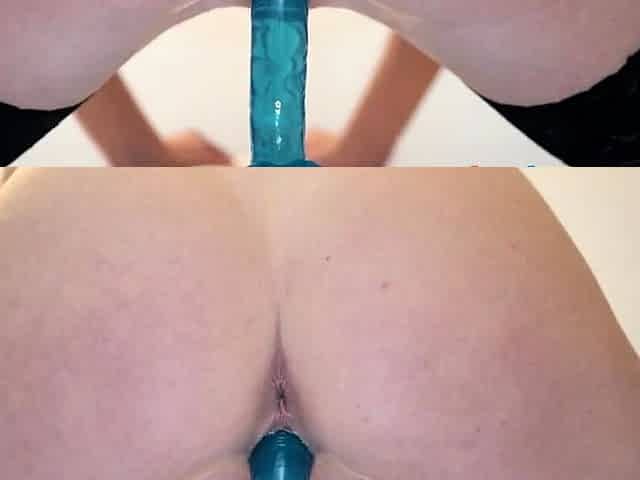 Blonde German Babe Squirts on Webcam with Blue Dildo