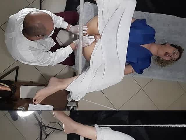 Patient Goes to the Gynecologist but Gets Horny and He Cums in Her