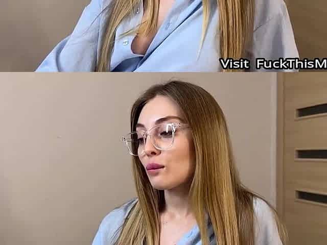 Russian MILF in glasses Hard sex
