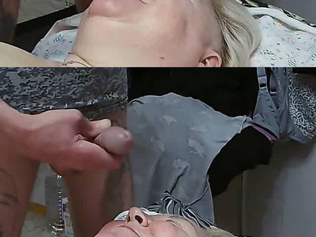 Girlfriend Gets a Mouthful of Cum After I Jerk off My Dick