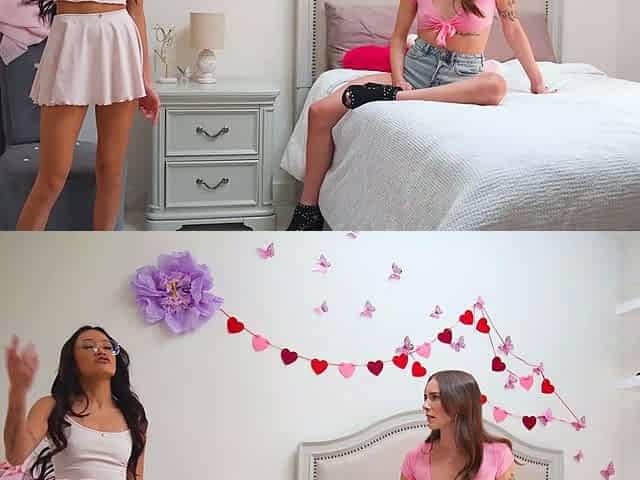 Asian teen stepsis and bestie fuck stud