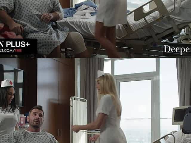 Deeper. Sexy Nurse Angela White Takes Care of Patient Manuel