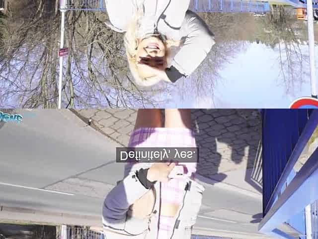 Public Agent British tourist Gina Varney sucks Czech weenie