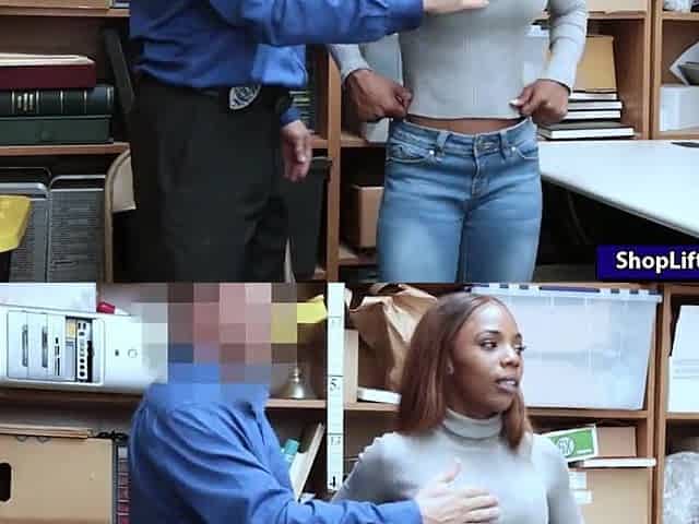 Tattooed black thief Sarah Banks was reported stealing a phone in the store