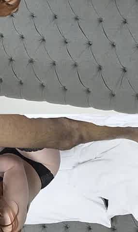 Redhead Czech Girl Interracial Nylon Handjob Footjob Blowjob Foreskin Play