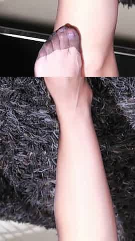 Shiny Stockings & Close-up Soles