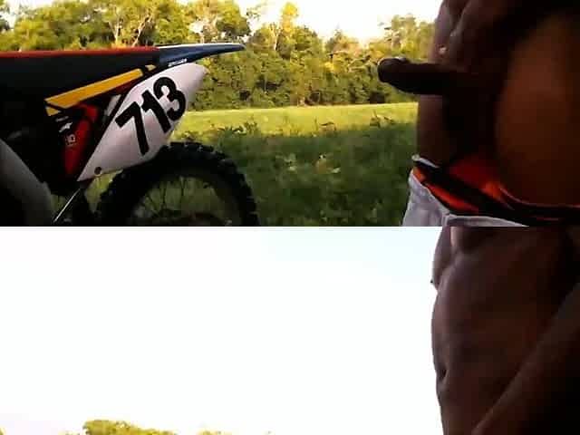 Horny redhead slut takes hard BBC pounding outdoor