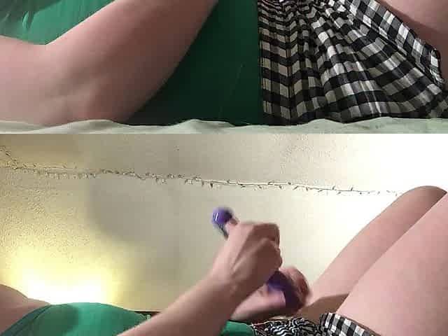 Licking my own nipp and humping sex-toy