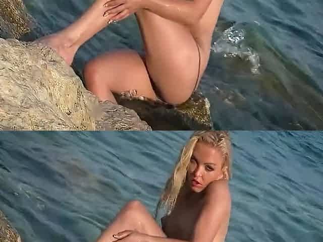 903 Jena Lovely Striptease In Beach