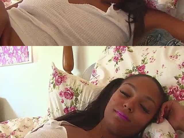 Small ebony teen get banged by her step daddy