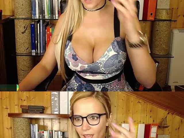 Sexy secretary fucking herself.