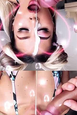 Compilation of cute beauties getting spunk fountain facials sometimes underwater ai