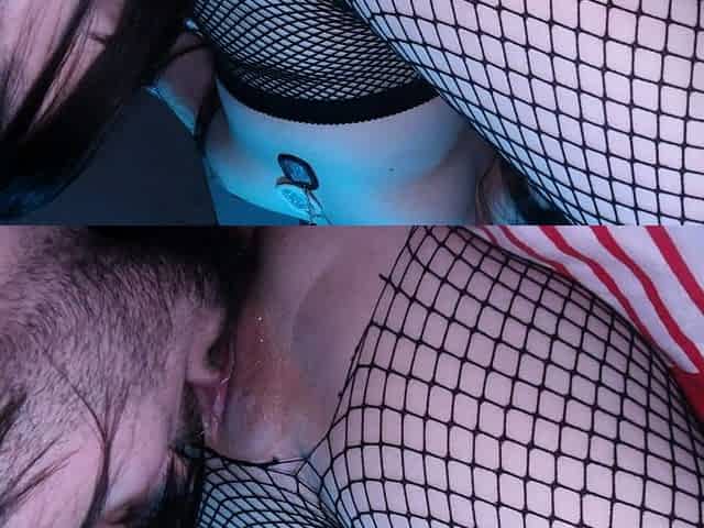 Amateur party babe licked