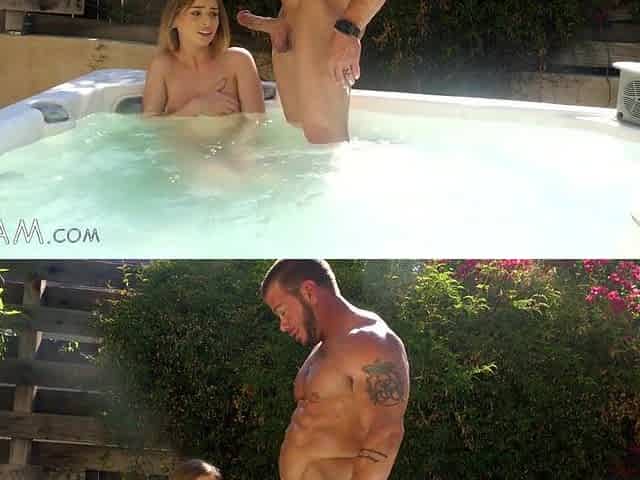Step Sister Sydney Cole & Step Brother Bang in the Jacuzzi