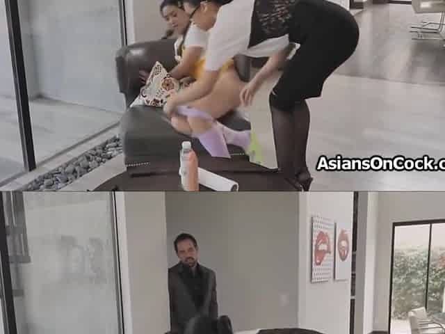 Couples Hard 3some With Asian Teen 18+