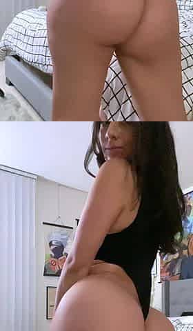 Solo booty assed babe ass toying masturbation in hi def
