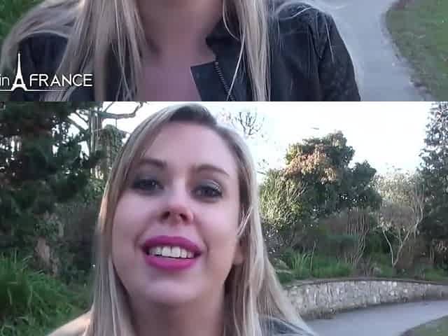 Slutty, French Blonde With Red Lips Is About To Have Casual Sex With A Handsome Stranger