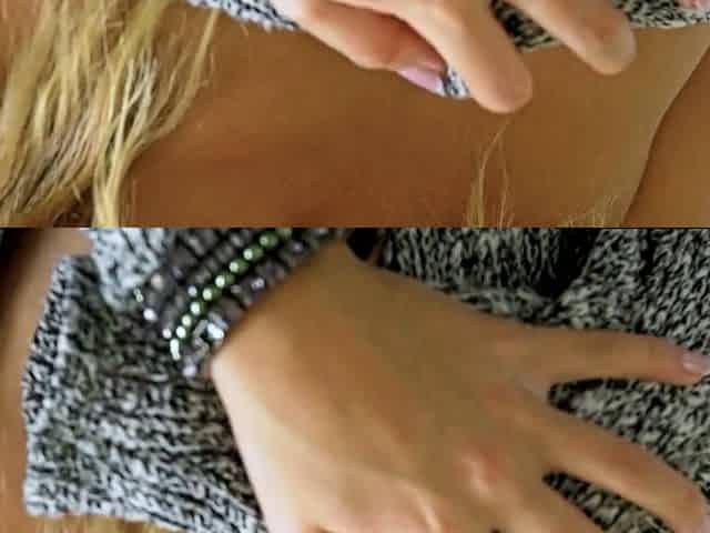 Teen Linda slips out of her tiny panties