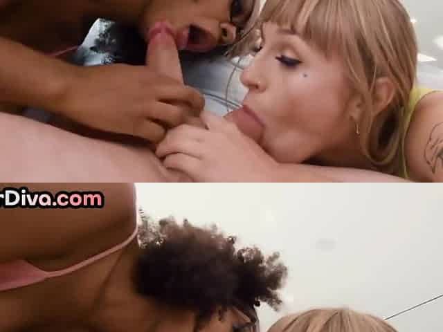 Ebony Gaming Babe Pussydrilled In Ffm 3some With Busty Bff