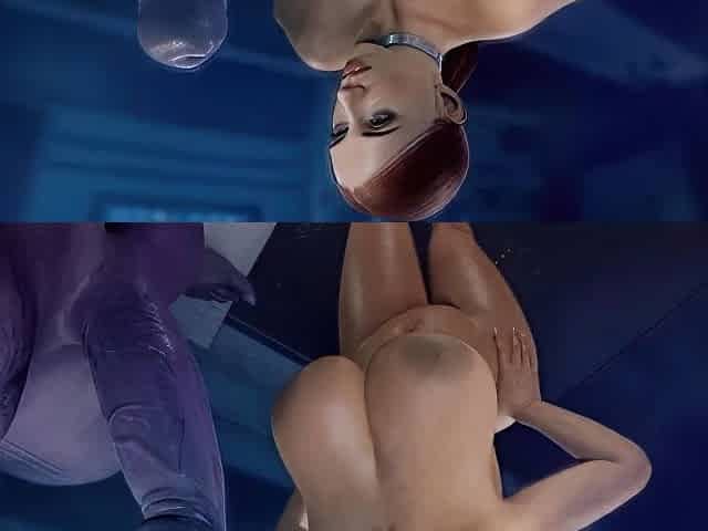 Hot 3D redhead licking a pussy while getting fucked