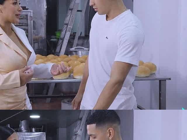Wow The Baker leaves my ass full of cum - Mariana Martix &