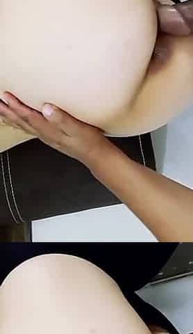 Cumshot in Ceci Cortez's ass after a rich anal