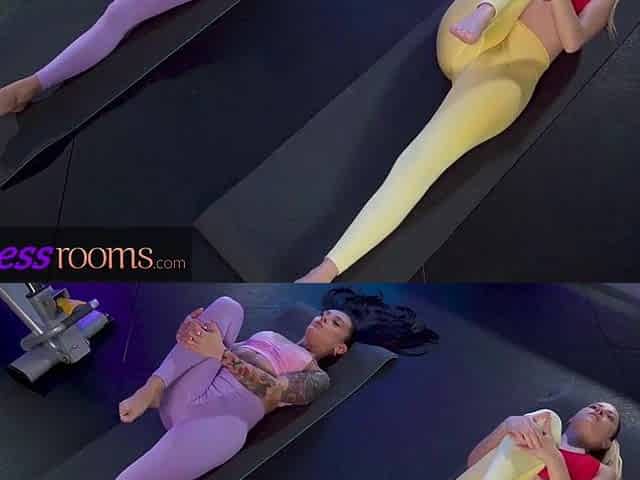 Fitness Rooms Lexi Dona lesbo scissoring after yoga class