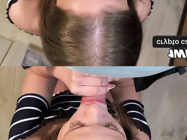Survey said she's a slut, now casual blowjob, real stranger.