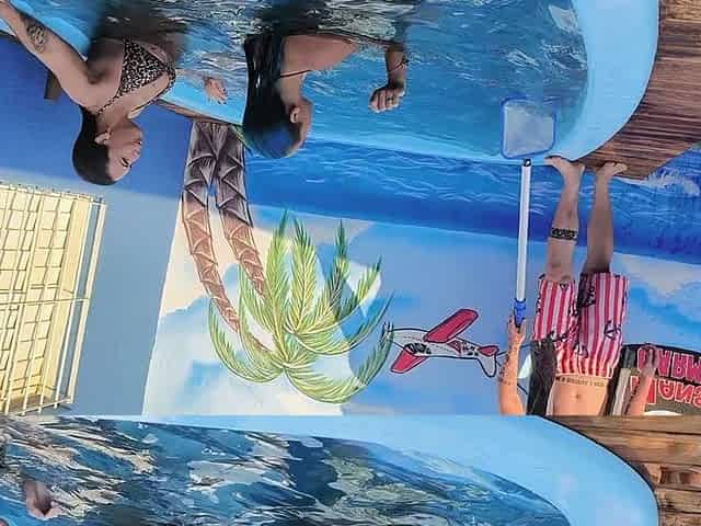 3 Naughty Friends Paying the Pool Owner on the Xerecard