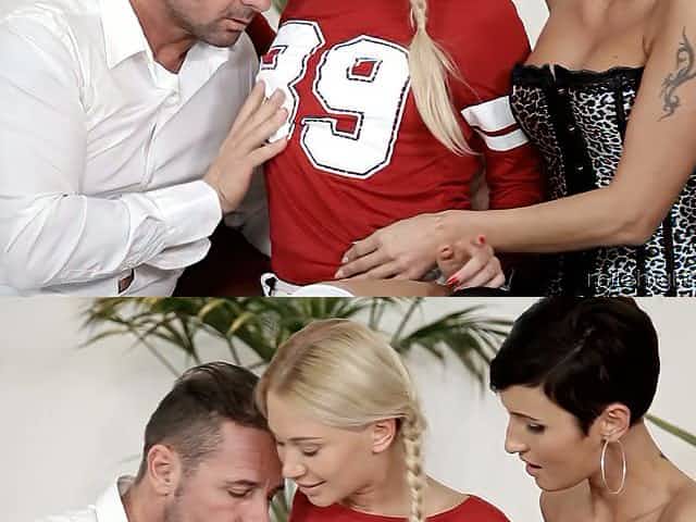 Wondrous long legged hottie Gabrielle Gucci is so into fervent 3some