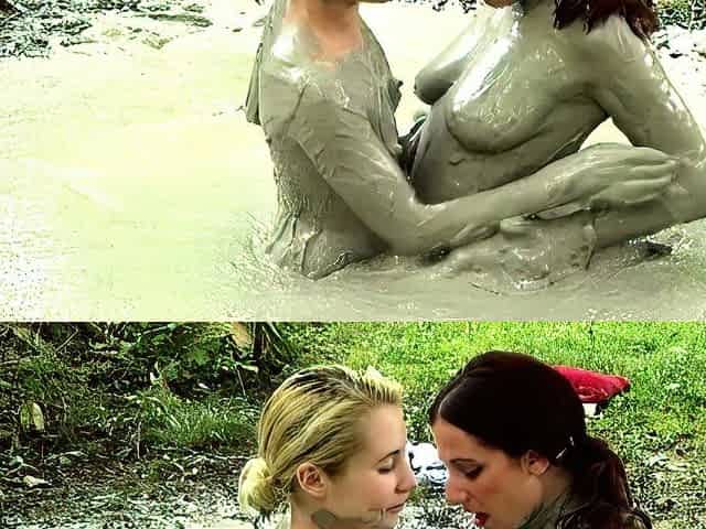 Hot blonde and sexy brunette lesbians