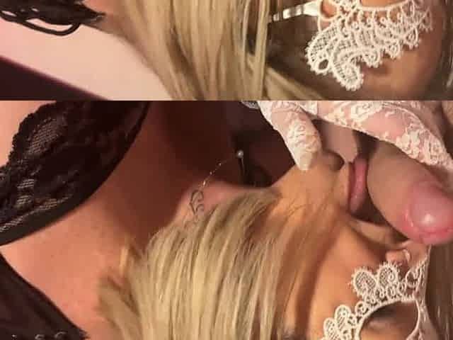 rondelette en corset cuir a faim de sexe