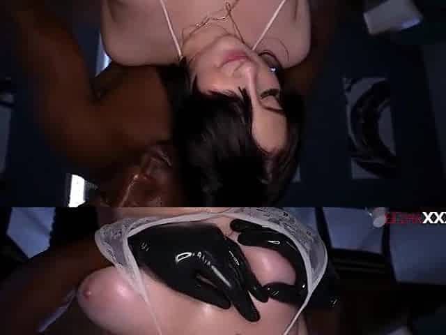 Tiny large boobs can't get sufficiently of masseurs large ebony weenie