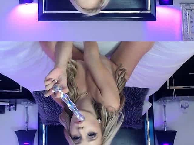 Puffy peach blondes solo toy action