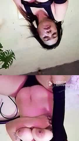 Hot Sexy Filipino MILF Squeezes and Rubs First Breasts and Then Pussy