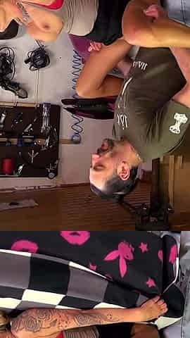 Blonde Silicone MILF Sucks Two Fat Cocks and Gets Destroyed in DP!