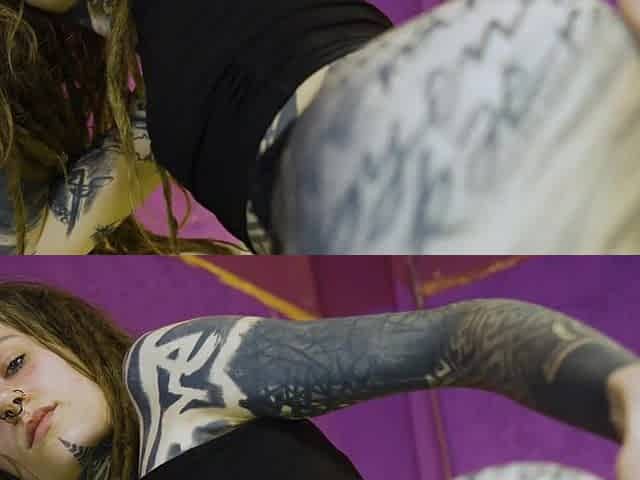 slim Tattoo Beauty wishes to stuff her bewitching tattooed vagina