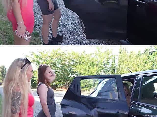 2 strumpets got a penis in the booty. Recent version of Fake Taxi.