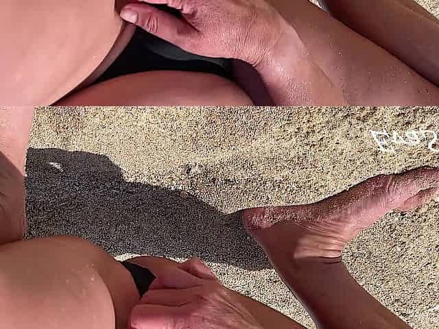 my open cunt pissing on the beach