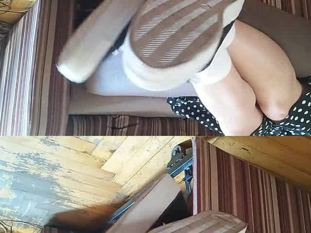 Teen sneakers, outstanding feet in white socks - OlgaNovem