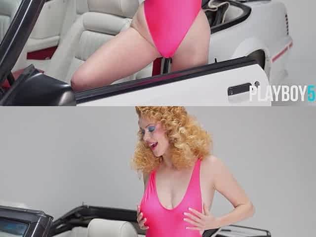 Blubbery Californian redhead babe goes nude