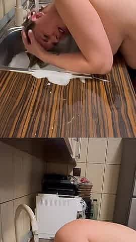 Hair Wash Bent Over the Sink