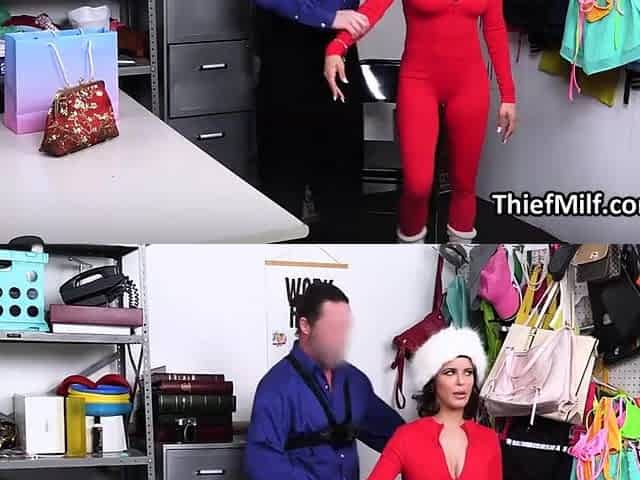 Big-titted ski gear stealing cougar busted and nailed