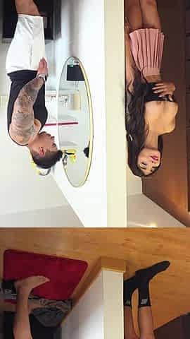 Wow! Stepsis is masturbating in my room?! I gave her a hand and came in her throat!