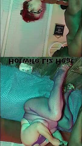 Hotwife Giving Head whilst Wearing Body Dress and Platform Stripper Heels