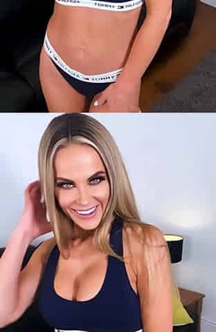 Hot babe Sophie Paris having horny solo toy masturbation